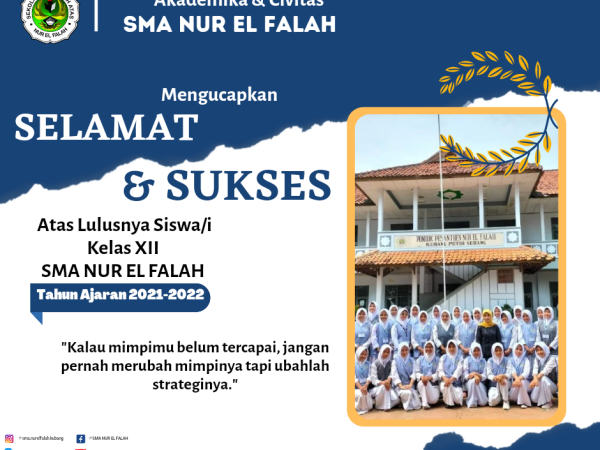 Selamat dan Sukses Atas Lulusnya Kelas XII