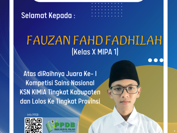 Peraih Juara Ke-l KSN Kimia Tingkat Kabupaten Peraih Juara Ke-l KSN Kimia Tingkat Kabupaten